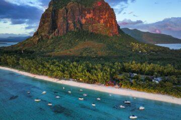 scenic photo of le morne brabant in mauritius